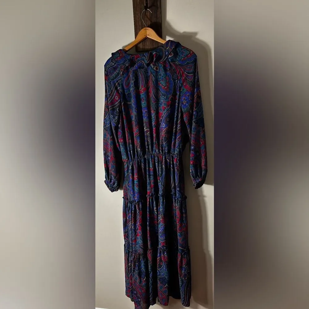 Lauren Ralph Lauren- Women’s Paisley Ruffle Dress - Size 2 - Picture 8 of 13